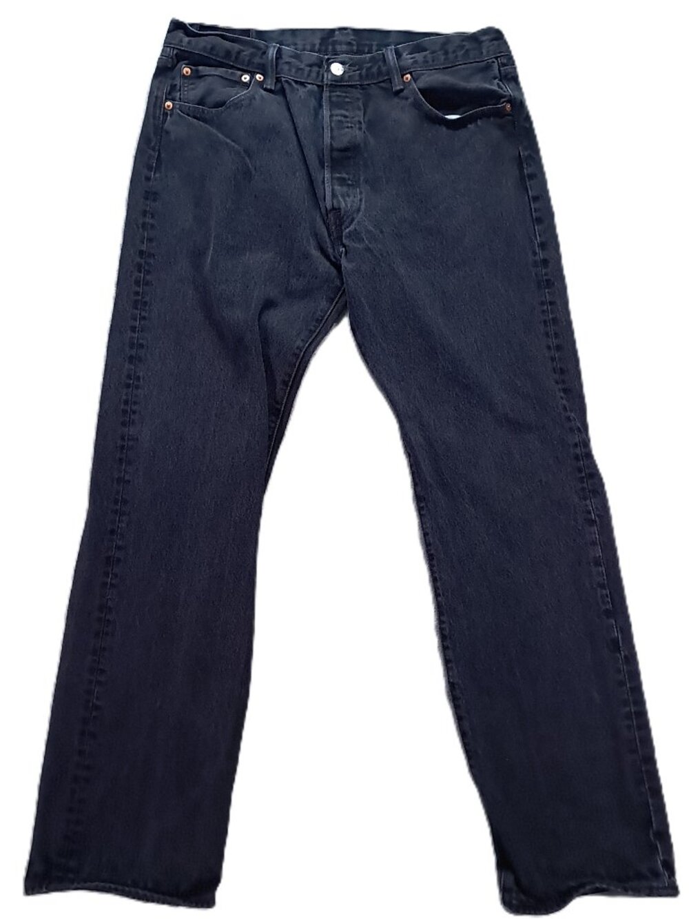 Levi's 501 XX Jeans Men's 35x31, Tag 36x34 Black Button Fly Relaxed Straight Leg